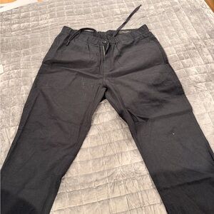 rag & bone Men's Black Linen pants